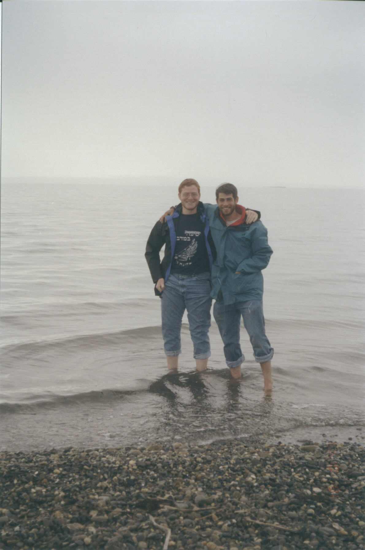 Omer and I taking a dip in the Arctic Ocean